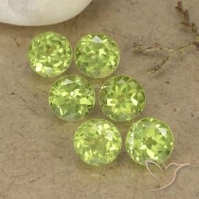 2.71 ctw Green Peridot Stones, Natural Peridot in Round Facet Shape for Sale