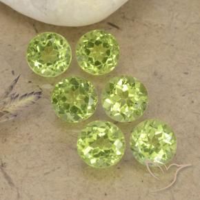 2.45 ctw Green Peridot Stones, Natural Peridot in Round Facet Shape for Sale