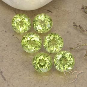 2.38 ctw Green Peridot Stones, Natural Peridot in Round Facet Shape for Sale