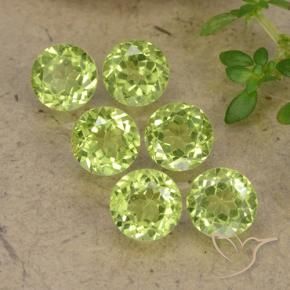 2.79 ctw Green Peridot Stones, Natural Peridot in Round Facet Shape for Sale