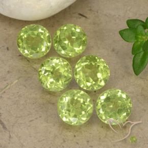 2.73 ctw Green Peridot Stones, Natural Peridot in Round Facet Shape for Sale