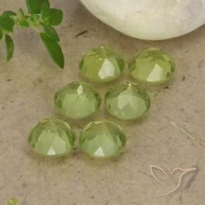 Peridot Gemstones in 4.5 mm (calibrated) Size for Sale, Peridot Stones in Light Green Color