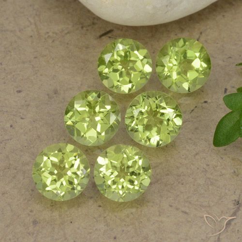 2.38ctw Natural Light Lively Green Peridot, Round, VVS-VS