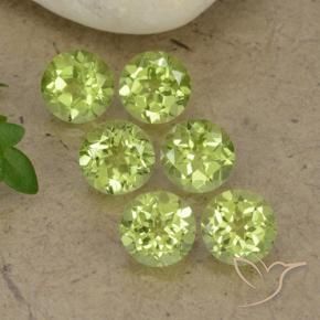 2.38 ctw Green Peridot Stones, Natural Peridot in Round Facet Shape for Sale