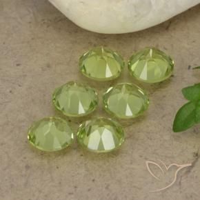 Peridot Gemstones in 4.5 mm (calibrated) Size for Sale, Peridot Stones in Light Lively Green Color