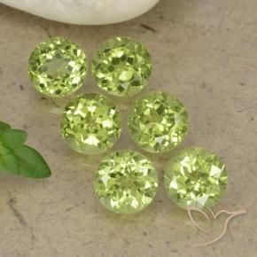 2.72 ctw Green Peridot Stones, Natural Peridot in Round Facet Shape for Sale