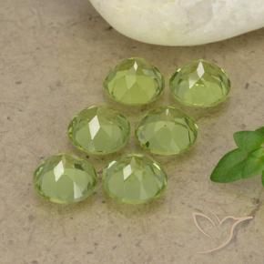 Peridot Gemstones in 4.5 mm (calibrated) Size for Sale, Peridot Stones in Light Green Color