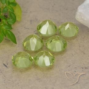 Peridot Gemstones in 4.5 mm (calibrated) Size for Sale, Peridot Stones in Light Green Color