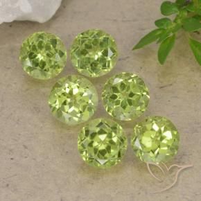 2.72 ctw Green Peridot Stones, Natural Peridot in Round Facet Shape for Sale