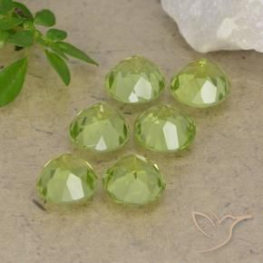 Peridot Gemstones in 4.5 mm (calibrated) Size for Sale, Peridot Stones in Light Lively Green Color