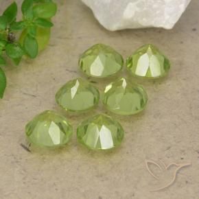 Peridot Gemstones in 4.5 mm (calibrated) Size for Sale, Peridot Stones in Light Green Color