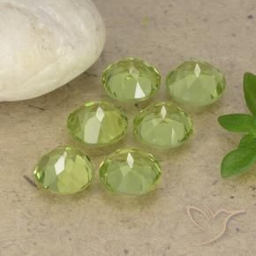 Peridot Gemstones in 4.5 mm (calibrated) Size for Sale, Peridot Stones in Light Green Color