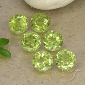 2.78 ctw Green Peridot Stones, Natural Peridot in Round Facet Shape for Sale