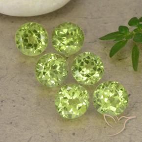 2.67 ctw Green Peridot Stones, Natural Peridot in Round Facet Shape for Sale