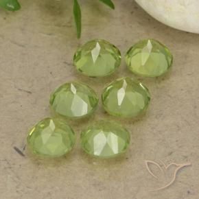 Peridot Gemstones in 4.5 mm (calibrated) Size for Sale, Peridot Stones in Light Green Color