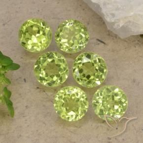 2.49 ctw Green Peridot Stones, Natural Peridot in Round Facet Shape for Sale