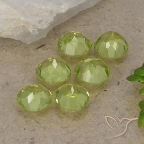 Peridot Gemstones in 4.5 mm (calibrated) Size for Sale, Peridot Stones in Light Green Color