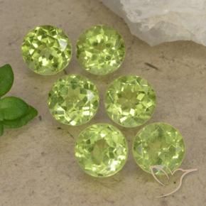 2.65 ctw Green Peridot Stones, Natural Peridot in Round Facet Shape for Sale