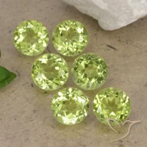 2.56 ctw Green Peridot Stones, Natural Peridot in Round Facet Shape for Sale