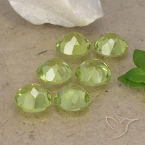 Peridot Gemstones in 4.5 mm (calibrated) Size for Sale, Peridot Stones in Light Green Color