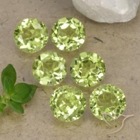 2.37 ctw Green Peridot Stones, Natural Peridot in Round Facet Shape for Sale
