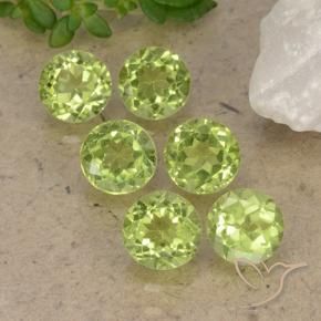 2.66 ctw Green Peridot Stones, Natural Peridot in Round Facet Shape for Sale