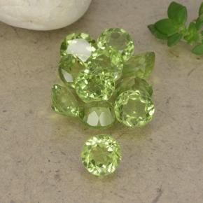 Light Lively Green Peridot Gem - 0.4ct Round Facet (ID: 489747)