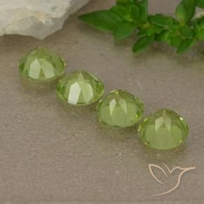 Peridot Gemstones in 4.5 mm (calibrated) Size for Sale, Peridot Stones in Light Green Color