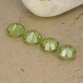 Peridot Gemstones in 6 mm (calibrated) Size for Sale, Peridot Stones in Light Green Color