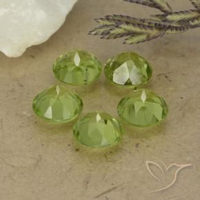 Peridot Gemstones in 6 mm (calibrated) Size for Sale, Peridot Stones in Light Lively Green Color
