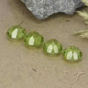 Peridot Gemstones in 5.7 mm Size for Sale, Peridot Stones in Medium Green Color