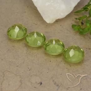 Peridot Gemstones in 6 mm (calibrated) Size for Sale, Peridot Stones in Medium Green Color