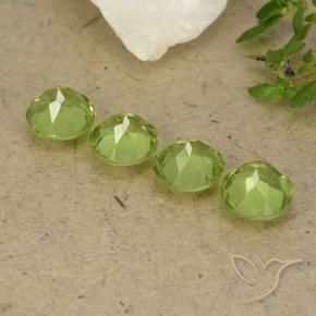 Peridot Gemstones in 5.5 mm (calibrated) Size for Sale, Peridot Stones in Light Green Color