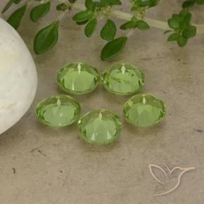 Peridot Gemstones in 5.5 mm (calibrated) Size for Sale, Peridot Stones in Light Lively Green Color
