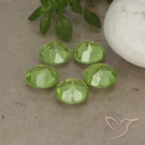 Peridot Gemstones in 6 mm (calibrated) Size for Sale, Peridot Stones in Light Lively Green Color