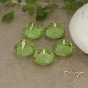 Peridot Gemstones in 5.5 mm (calibrated) Size for Sale, Peridot Stones in Light Lively Green Color