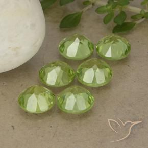 Peridot Gemstones in 6 mm (calibrated) Size for Sale, Peridot Stones in Light Lively Green Color