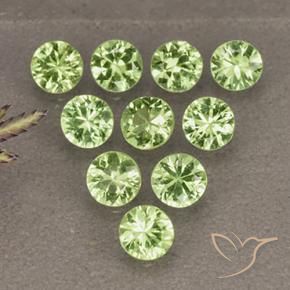 2.36 ctw Green Peridot Stones, Natural Peridot in Diamond-Cut Shape for Sale