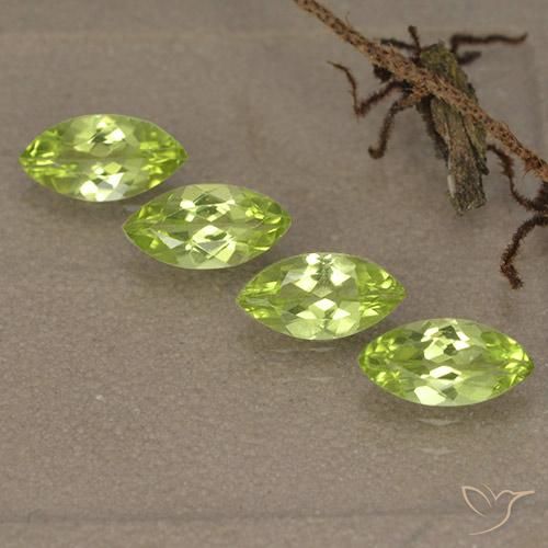 1.51ctw Natural Light Lively Green Peridot, Marquise, VVS-VS
