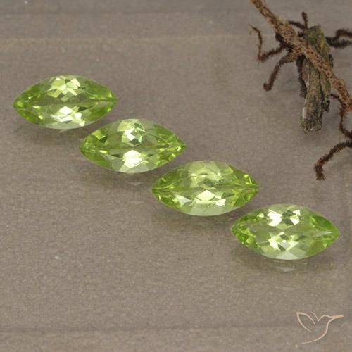 1.57ctw Natural Light Lively Green Peridot, Marquise, VVS-VS