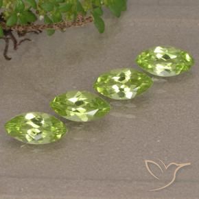 1.63 ctw Green Peridot Stones, Natural Peridot in Marquise Facet Shape for Sale