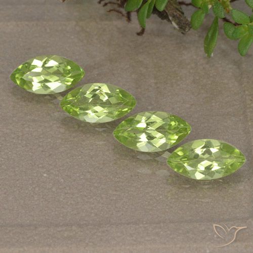 1.72ctw Natural Light Lively Green Peridot, Marquise, VVS-VS