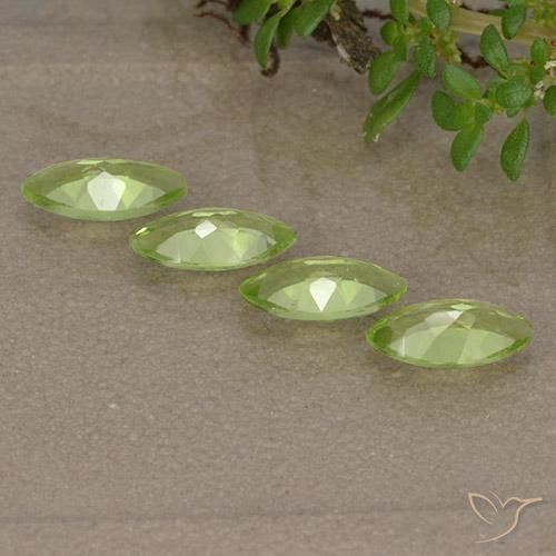 Peridot Gemstones in 6.9 x 3.5 mm Size for Sale, Peridot Stones in Light Lively Green Color