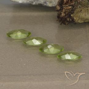 Peridot Gemstones in 6.9 x 3.5 mm Size for Sale, Peridot Stones in Light Lively Green Color