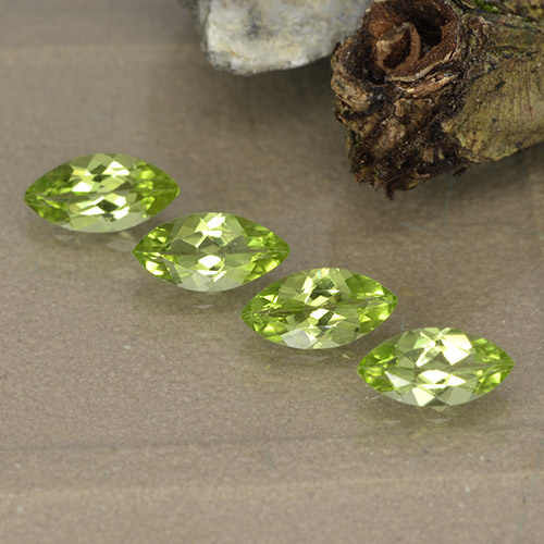 Light Lively Green Peridot Edelstein - 0.4ct Marquiseschliff (ID: 496394)