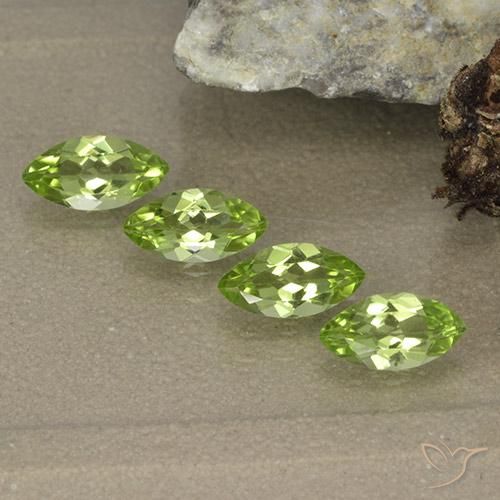 Light Lively Green Peridot Gem - 0.4ct Marquise Facet (ID: 496395)