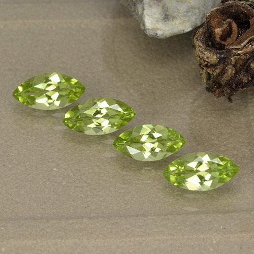 Light Lively Green Peridot Gem - 0.4ct Marquise Facet (ID: 496400)