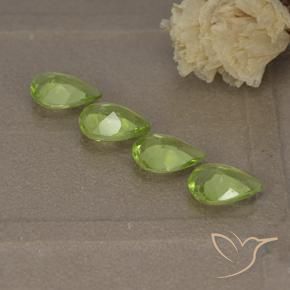 Peridot Gemstones in 7 x 5 mm (calibrated) Size for Sale, Peridot Stones in Light Lively Green Color