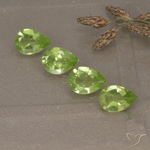 2.45ctw Natural Medium Green Peridot, Pear Shape, VVS-VS