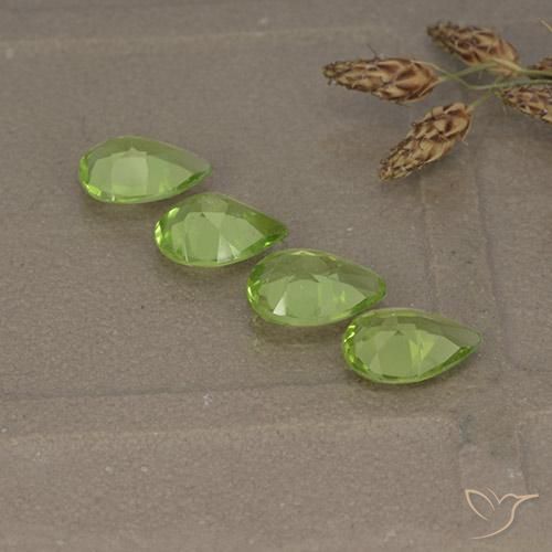 Peridot Gemstones in 7 x 5 mm (calibrated) Size for Sale, Peridot Stones in Medium Green Color